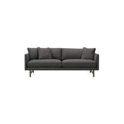 5552 Calmo 95 2-seater Sofa, dark grey/smoked oak, Fredericia Furniture