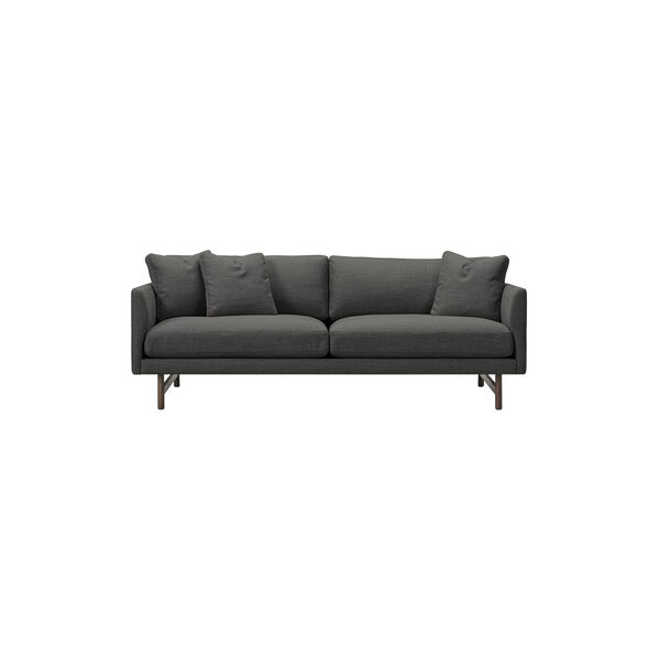 5552 Calmo 95 2-seater Sofa, dark grey/smoked oak, Fredericia Furniture