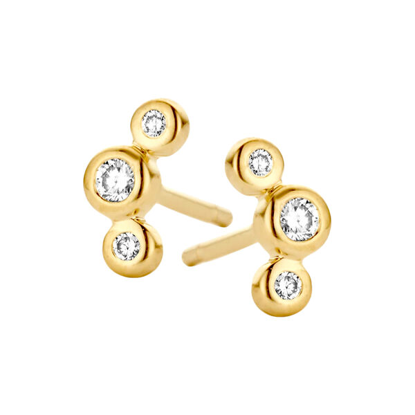 TRINITY EARRING, gold/diamond, Spirit Icons