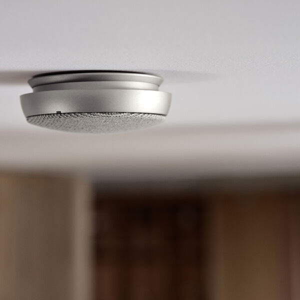 Optical smoke alarm, silver, Jacob Jensen