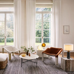 F300 Lounge Chair, alabaster white/Alpaca Alto 021, GUBI