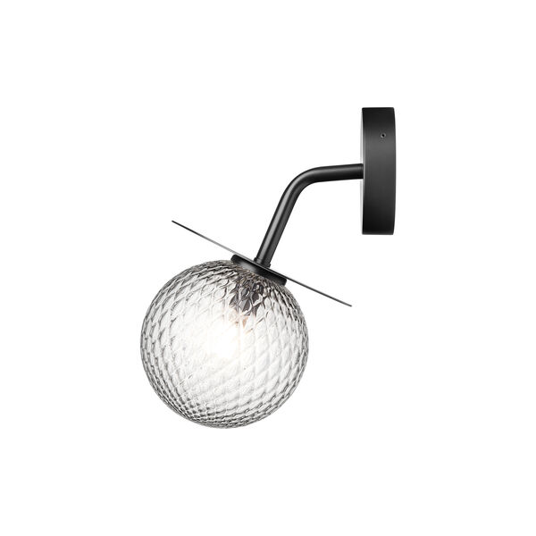 Liila Outdoor Wall Lamp, black/optic clear, Nuura