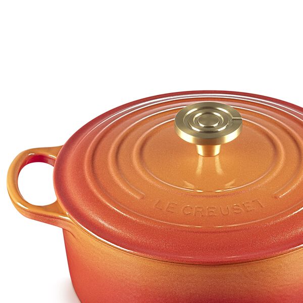 Round cast iron Anniversary round casserole &Oslash; 24 cm, flamme dor&eacute;e, Le Creuset