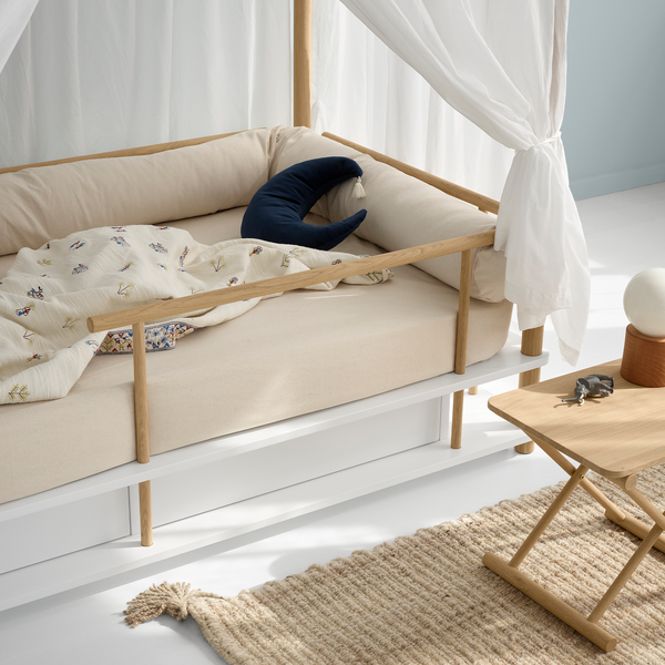 Camp Canopy Bed, white/oak, Oliver Furniture