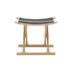 OW2000 Egyptian Folding Stool, oiled oak/black, Carl Hansen & S&oslash;n