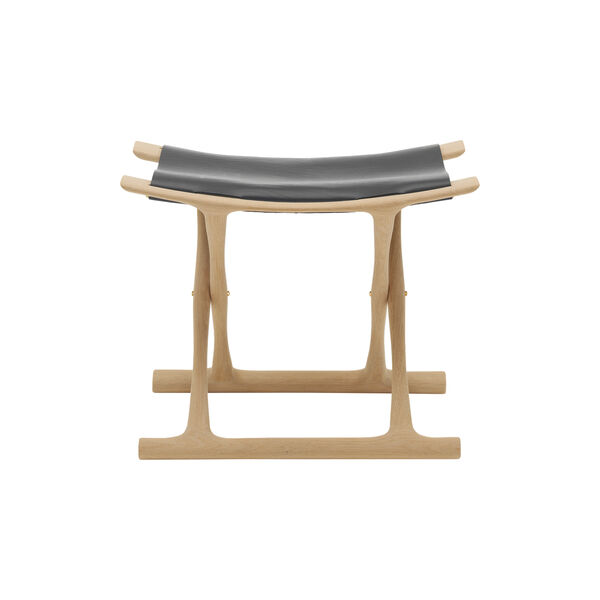 OW2000 Egyptian Folding Stool, oiled oak/black, Carl Hansen & Søn