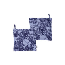 Moomin potholders Mysterious Forest, blue, Moomin Arabia