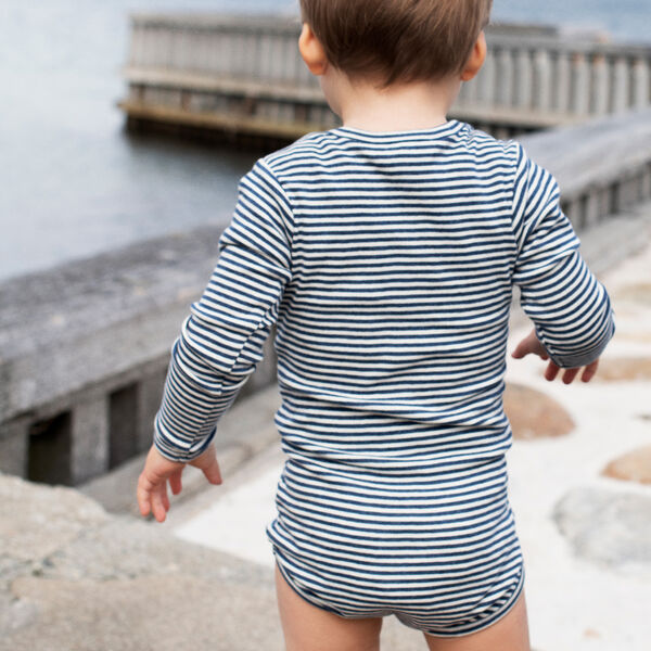 Baby Body Stripe, navy/offwhite, Serendipity