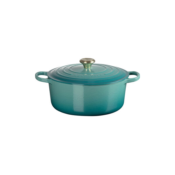 Signature Round Pot &Oslash; 28 cm, bleu riviera, Le Creuset