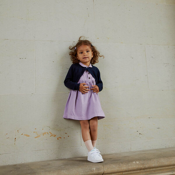 Lt. Knitted Bolero with Heart Button, navy, Copenhagen Colors Organics