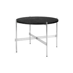 TS Coffee Table Ø55, black marquina marble/steel, GUBI