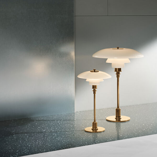 PH 2/1 Table Lamp, brass, Louis Poulsen