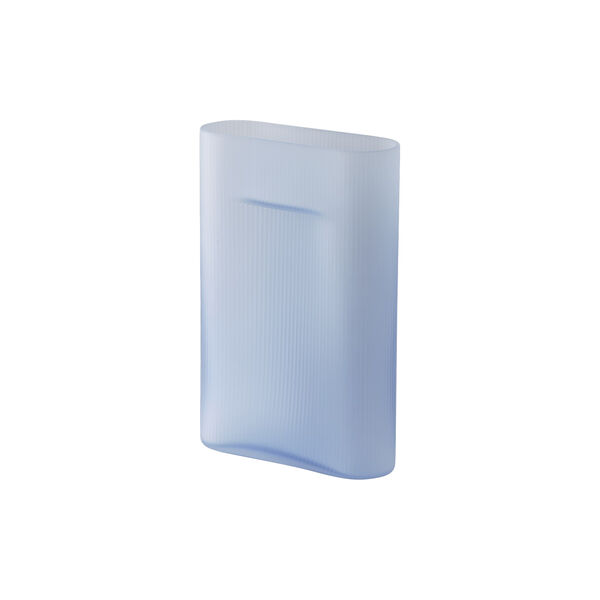 Ridge Vase, light blue/frosted glass, Muuto