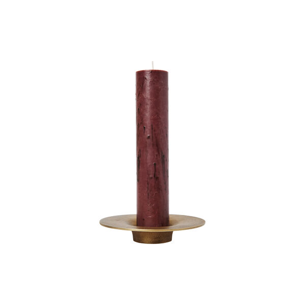 Soothe Block Candle Holder, brass, Ferm Living