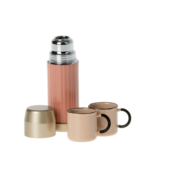 Thermos and Cups, soft coral, Maileg