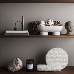 Balance Candle Holder, black brass, Ferm Living