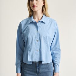 Core cotton shirt with pleats, lake blue, BITTE KAI RAND