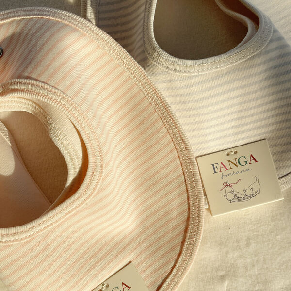 Fio Stripe 2-pack Bibs, blue mix Fio Stripe 2-pack Bibs, blue mix, Konges Sløjd