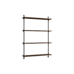 Wall Shelving Medium, smoked oak/black, MOEBE