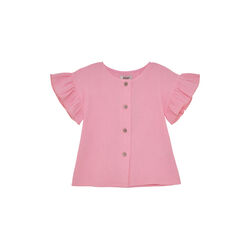 Blouse SS Muslin, plumeria, HUTTEliHUT