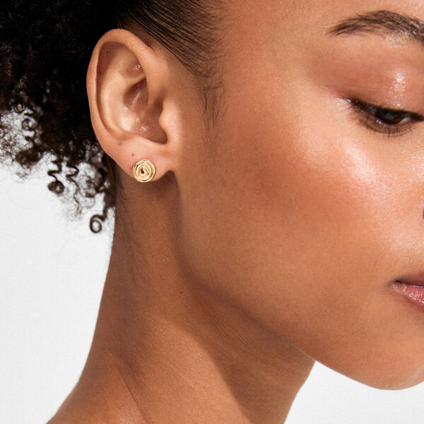 AIR earrings, gold plated, Pilgrim