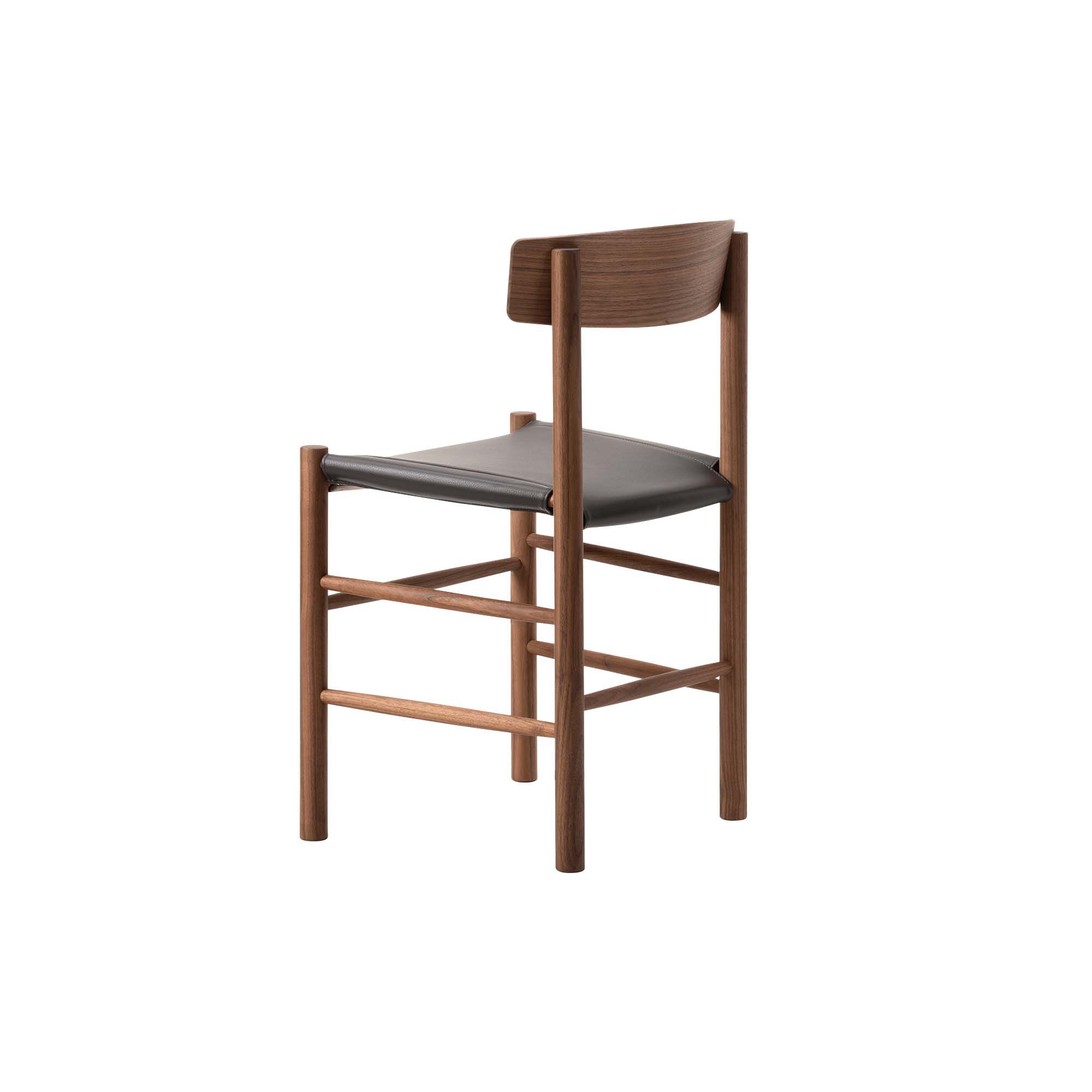 J39 Mogensen Chair with Seat Upholstery, oiled walnut/Omni 377