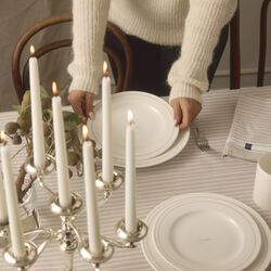 Icons Oxford Tablecloth, beige/white, Lexington