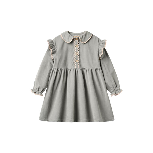 Dress L/S Alissa, slightly blue, Wheat