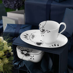 Black Fluted Mega High Handle Cup 33 cl, Royal Copenhagen