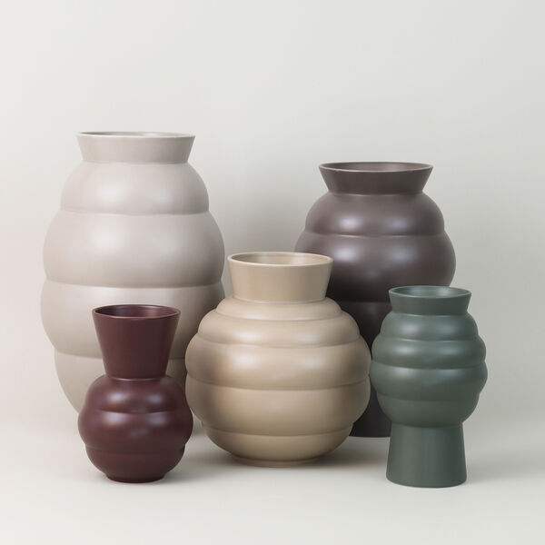 Tortus Archie vase No 3, dark sand, Knabstrup Keramik