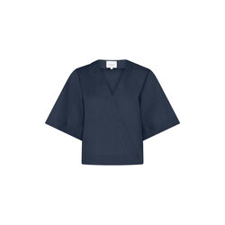 Pia Blouse S/S, dark blue, LA RŌUGE
