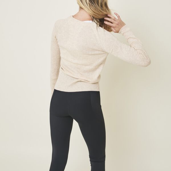 Aveline round-neck knit, sand, Cartel Copenhagen