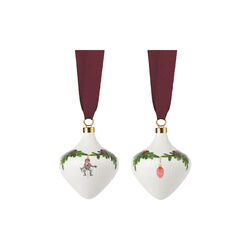 Star Fluted 2025 Christmas Ornaments 2 pcs., Royal Copenhagen
