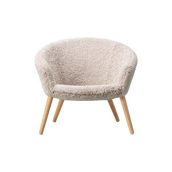 Ditzel Lounge Chair, white/oiled oak Ditzel Lounge Chair, white/oiled oak, Fredericia Furniture
