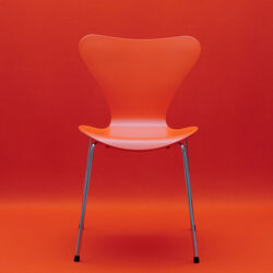 Series 7&trade; 3107 Verner Panton 100 Chair, orange, Fritz Hansen