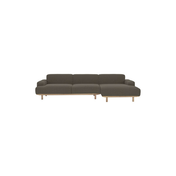 Reason 2 Seater Sofa with Chaiselong, Crush 040, Bruunmunch Furniture