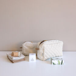 Wash Cloth 4-pack, classic stripes camel, Cam Cam Copenhagen