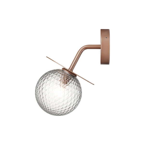 Liila Outdoor Wall Lamp, dark bronze/optic clear, Nuura