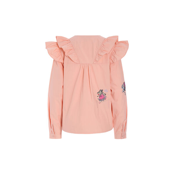 Nola Ruffle Shirt, peach, HUNK&Oslash;N