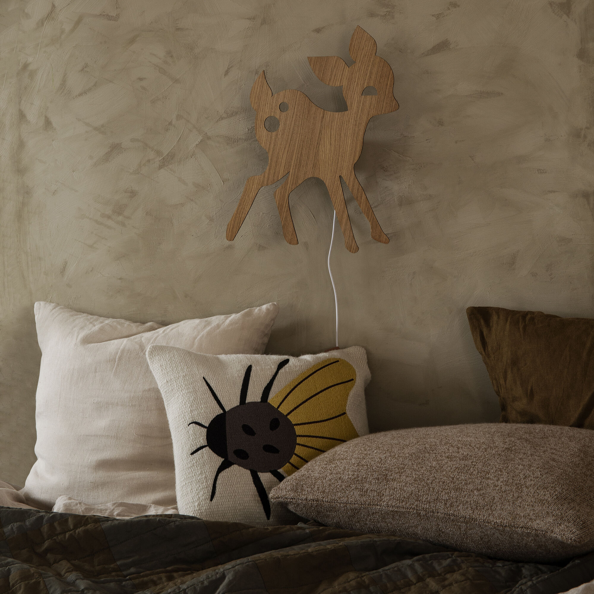 My Deer Wall Lamp oiled oak