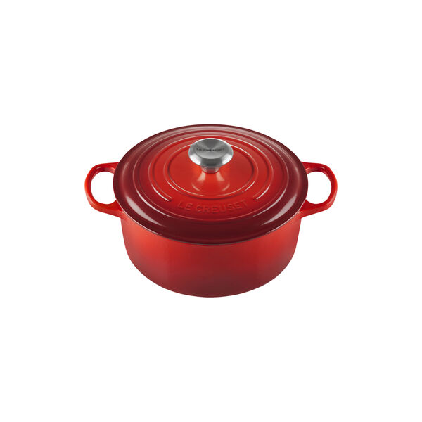 Signature round cast iron pot &Oslash; 24 cm, cerise, Le Creuset