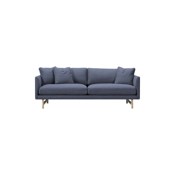 5552 Calmo 95 2-seater Sofa, dark blue/lacquered oak, Fredericia Furniture