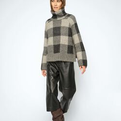 MMMaija Check Knit, black, MOS MOSH
