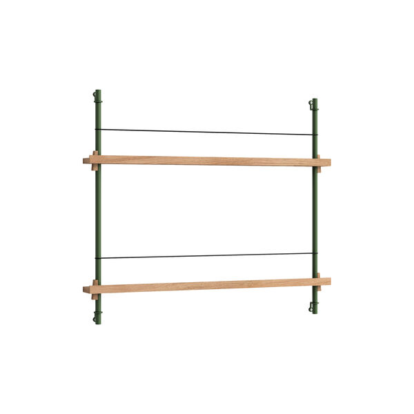 Magazine Shelving Small, oak/pine green, MOEBE