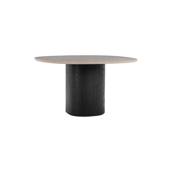 Ovata Dining Table, Jura Grey limestone/black oak, Wendelbo