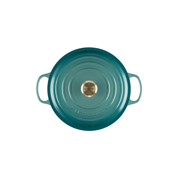 Signature Round Pot &Oslash; 28 cm, bleu riviera, Le Creuset