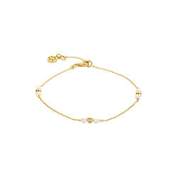 OPHELIA BRACELET, gold/diamond/freshwater pearls, Spirit Icons