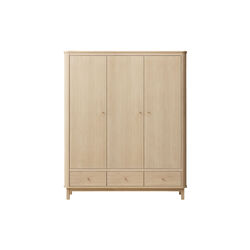 Wood Wardrobe 3 Doors, oak, Oliver Furniture
