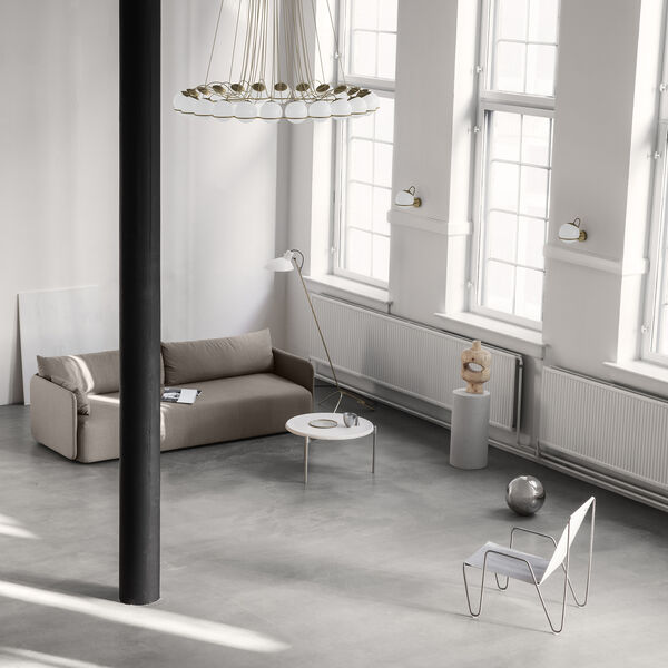 Model 237/1 Wall Lamp, opaline/champagne, Astep