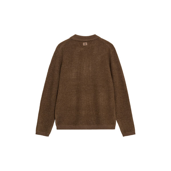 MMGRyan Soft Polo Zip Knit, toasted coconut, MOS MOSH Gallery